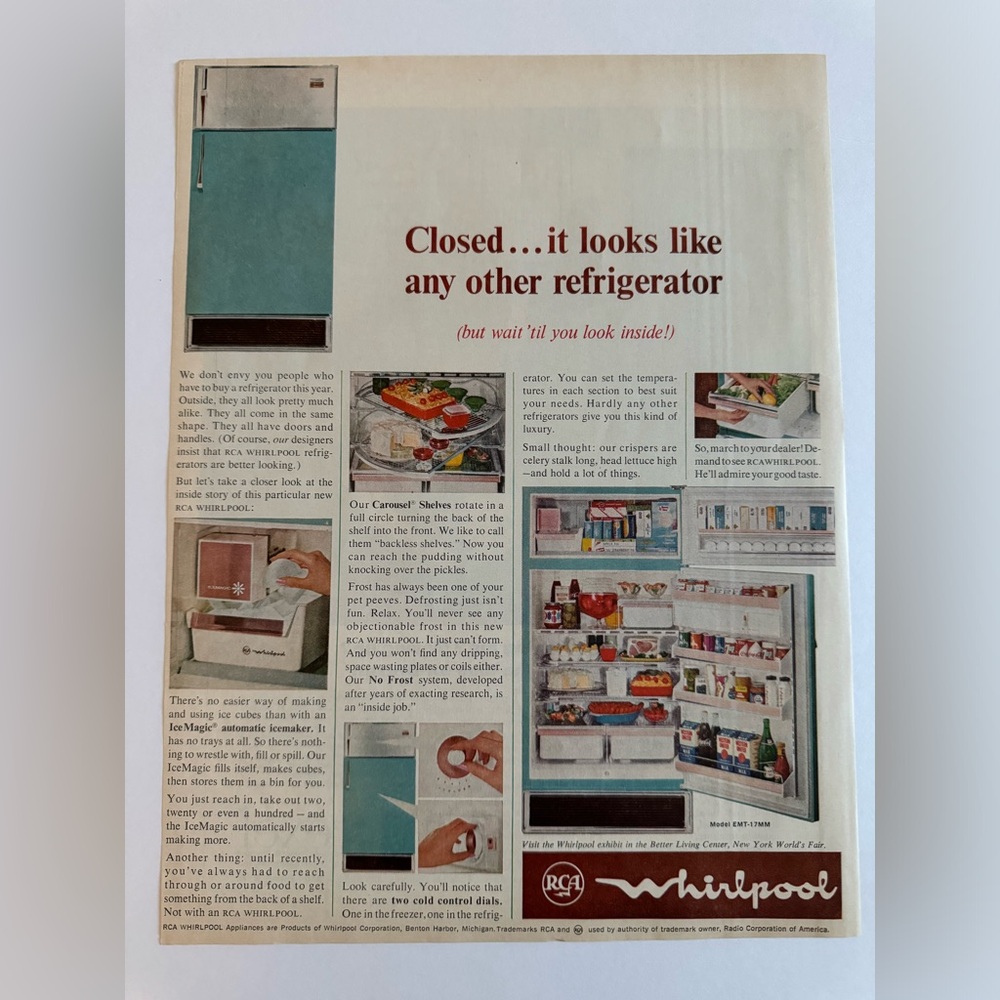 5/$20 Whirlpool 1965 Advertisement  (Better Homes and Gardens Magazine print)